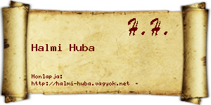 Halmi Huba névjegykártya